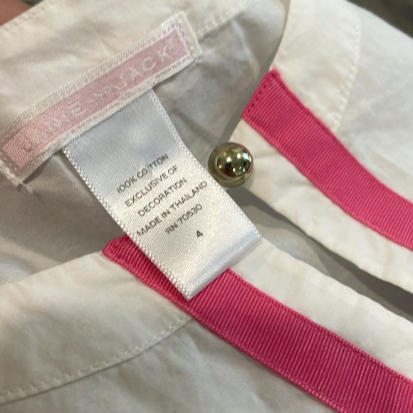 Janie and Jack Tunic Top White with Pink Ribbon size 4 - Picture 7 of 7